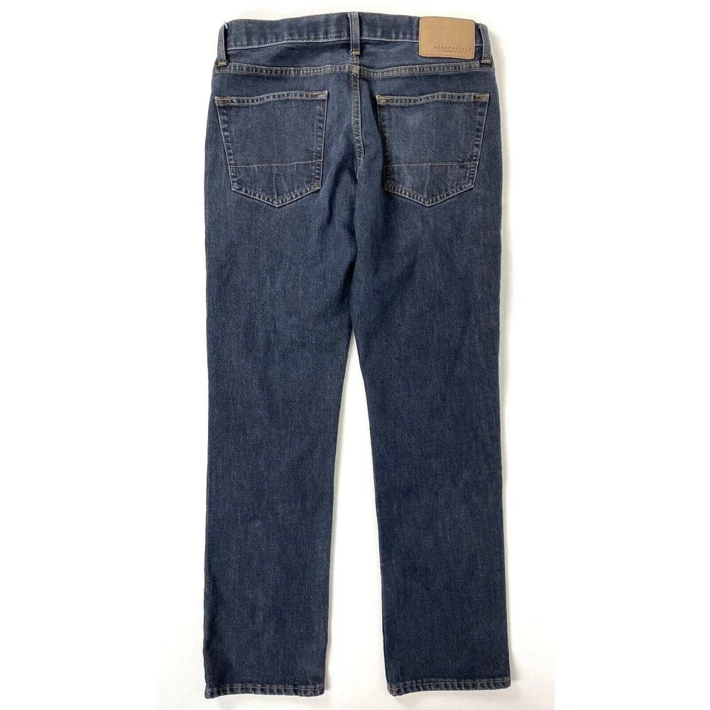 Aeropostale Jeans Slim Straight Fit Dark Wash - Men's Size 29Wx30L (J1)